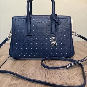 NWOT Laila Small Studded Leather Satchel w/ matching wallet